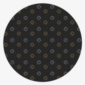 Gold & Silver Wreaths On Black Round Mousepad - Polka Dot #3560214