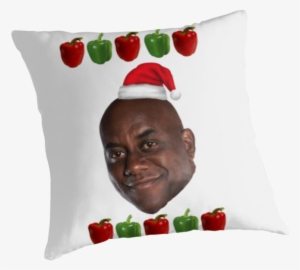 "the Ainsley Harriott Christmas Jumper" Throw Pillows - Christmas Jumper #3561116