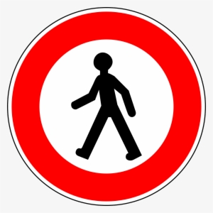 No Pedestrians Traffic Sign Sign - Panneau Limitation Vitesse 70 #3561901