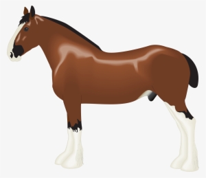 Drawn Horse Clydesdale Horse - Clydesdale Clipart #3562255
