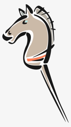 Vector Illustration Of Riding Toy Hobby Horse #3562304