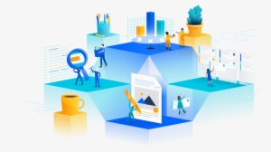 Hero Illustrations Contain More Than 3 People And Their - Atlassian Illust #3562455