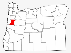 Map Of Oregon Highlighting Benton County - Benton County Oregon #3562794