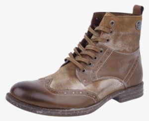 Vintage Lace-up Boots Men Boot Brown Leather Rock Rebel #3566956