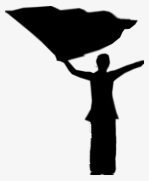 Colorguard Clip Art - Color Guard Silhouette Png #3567262