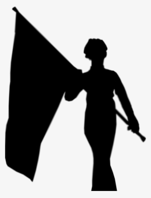 Color Guard Clip Art Free - Person Silhouette Flag Png #3567835