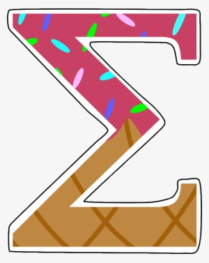 Ice Cream Greek Letters Sticker #3568542