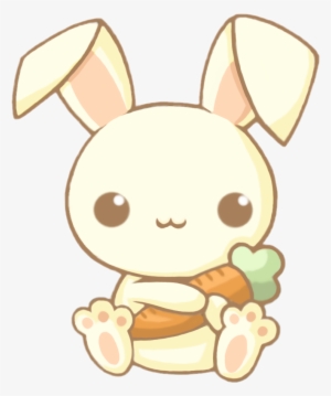 Cute Kawaii Bunny Rabbit Carrot Chibi Animals Adorable - Easy Cute Bunny Drawing #3568749