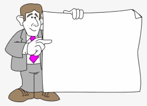 Blank Sign Board Png - Cartoon Man Holding Blank Sign #3568869 Blank Sign Board Png - Cartoon Man Holding Blank Sign #3568869