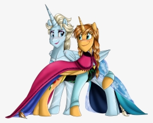 Elsa And Anna Wallpaper Png [mlf] By Namygaga - Elsa And Anna As My Little Pony #3569012