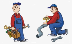 Plumber Clipart Transparent - Cartoon Working With Tools #3569433