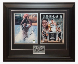 Tim Duncan Autographed San Antonio Spurs Deluxe Framed #3569536