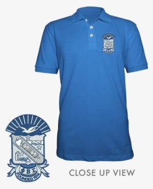 Phi Beta Sigma Embroidered Crest Polo - Phi Beta Sigma Shield #3570704