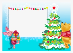 Eeyore Christmas Clip Art - Winnie The Pooh Christmas Frame #3571053