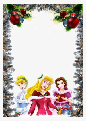 Disney Princesses Wish You A Merry Christmas - Disney Princess Cinderella Belle Beauty Beast Aurora #3571123