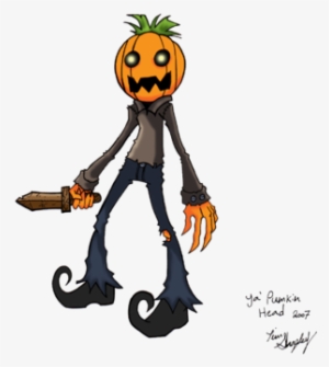 Steve The Pumpkin-head - Cartoon #3571828