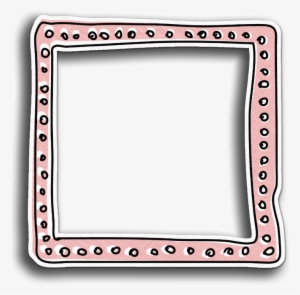Frame Border Peach Pink Pastel Overlay Scrapbook - Doodle Frame Png #3572079
