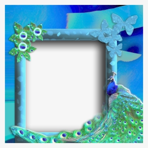 Peacock Photo Frame Png #3572207