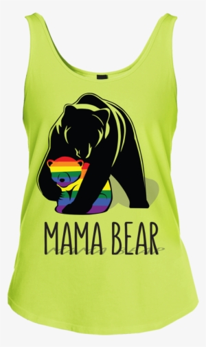 Mama Bear Lgbtq Threads Junior Fit Cotton Tank Top - Cute Mama Bear Baby Onesies #3572708