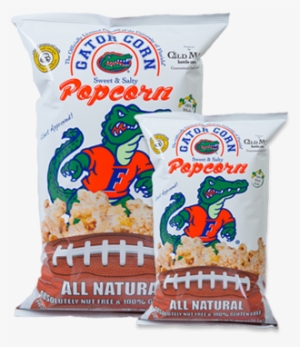 Gator Corn Popcorn - Florida Gators White Metal License Plate #3572975