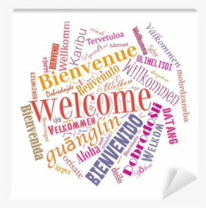 Welcome Phrase In Different Languages Wall Mural • - Sentence #3573158