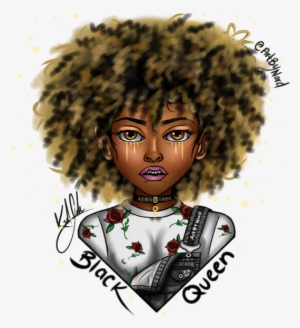Image Of Abn X Black Queen Tee - Afro #3573217