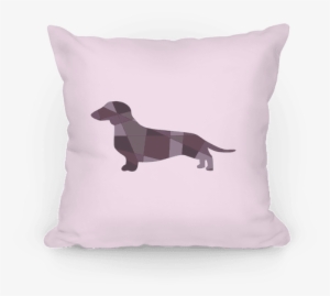 Geometric Wiener Dog Pillow #3574027