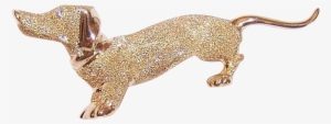 Vintage 14k Gold & Diamond Pin - Dog #3574403