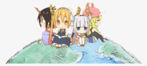 #elma #tohru #kanna #lucoa #kobayashi-san Chi No Maid - Kobayashi No Dragon Maid Transparent #3576730