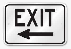 Exit Left Arrow Sign - Enter Signs #3578284