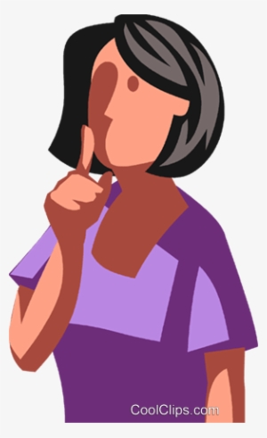 Businesswoman Asking For Quiet Royalty Free Vector - Silencio Vetor Png #3582770
