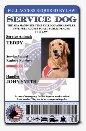 Service Dog Id - Xpress Id Holographic Emotional Support Dog Id Card #3584250