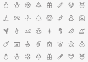 Banner Background Icons - Christmas Vector Black And White #3584400