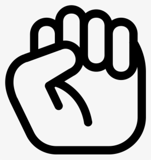 This Is An Icon Of A Loosely Clenched Fist - Poing Serré Png #3586278