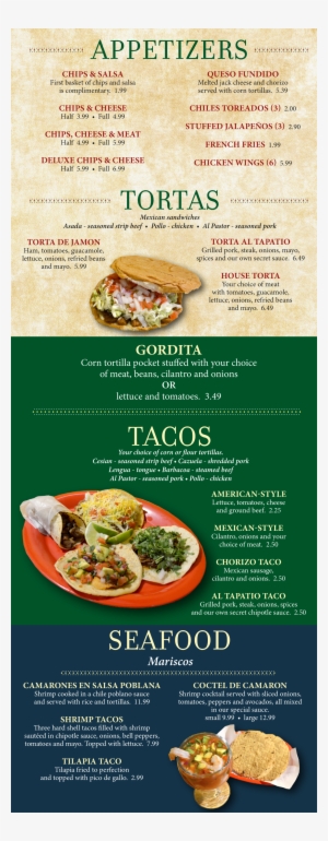 Appetizers Takeout Menu - Menu #3586824