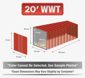 20' Shipping Container For Sale, 20' Shipping Container, - Container Dimensions #3587597