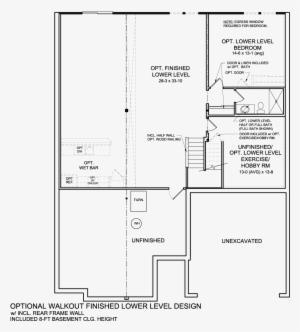 Basement With Walkout Options - Floor Plan #3587711