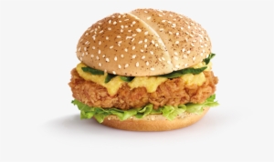 Salted Egg Yolk Chicken Burger #3587751