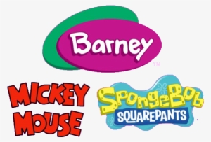 Barney, Mickey, Spongebob Logo #3590643