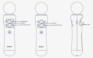 Psvr Controls - Line Art #3590983
