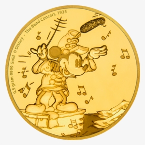 5 G Pure Gold Coin Disney Mickey Mouse Through The - Disney Gold Coins #3591263