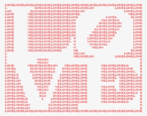 Love Text Png - Symbol Ascii Love #3591766