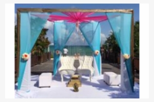 Mandap Trapezoid Mandap With Cross Type Ceiling Decor - Tent #3592784