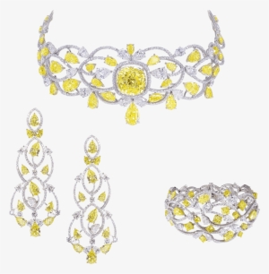 Natural Fancy Vivid And Intense Yellow And White-diamond - Graff Jewellery Suites & Tiaras #3592805