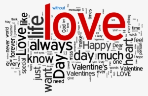 Attribute Wordle Transparent - Valentine's Day Text Png #3593000