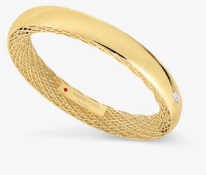 Roberto Coin Golden Gate 18k Yellow Gold And - Roberto Coin Golden Gate Diamond Bangle Bracelet #3593072