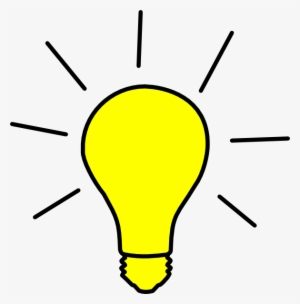 Bulb Clipart Yellow Thing - Yellow Light Bulb Vector #3593448