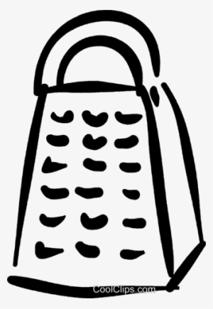 Cheese Grater Royalty Free Vector Clip Art Illustration - Black And White Cheese And Grater Clipart #3594305