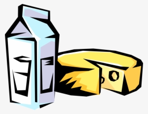 Vector Illustration Of Dairy Milk And Cheese #3594374