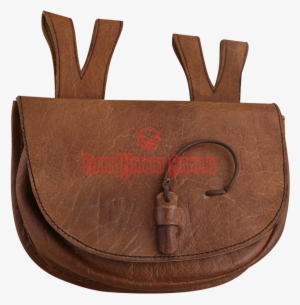 Brown Medieval Leather Belt Bag - Belt #3594701